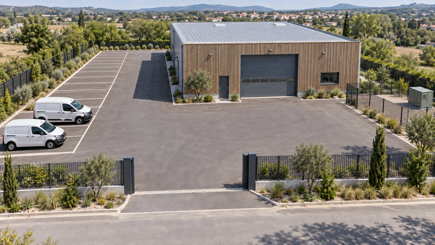 Avant : toiture et parking non équipés